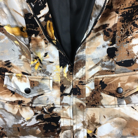 Coldwater Creek Women's Zip Front Floral Jacket 3/4 Sleeve Size 10 Petite - Picture 3 of 12